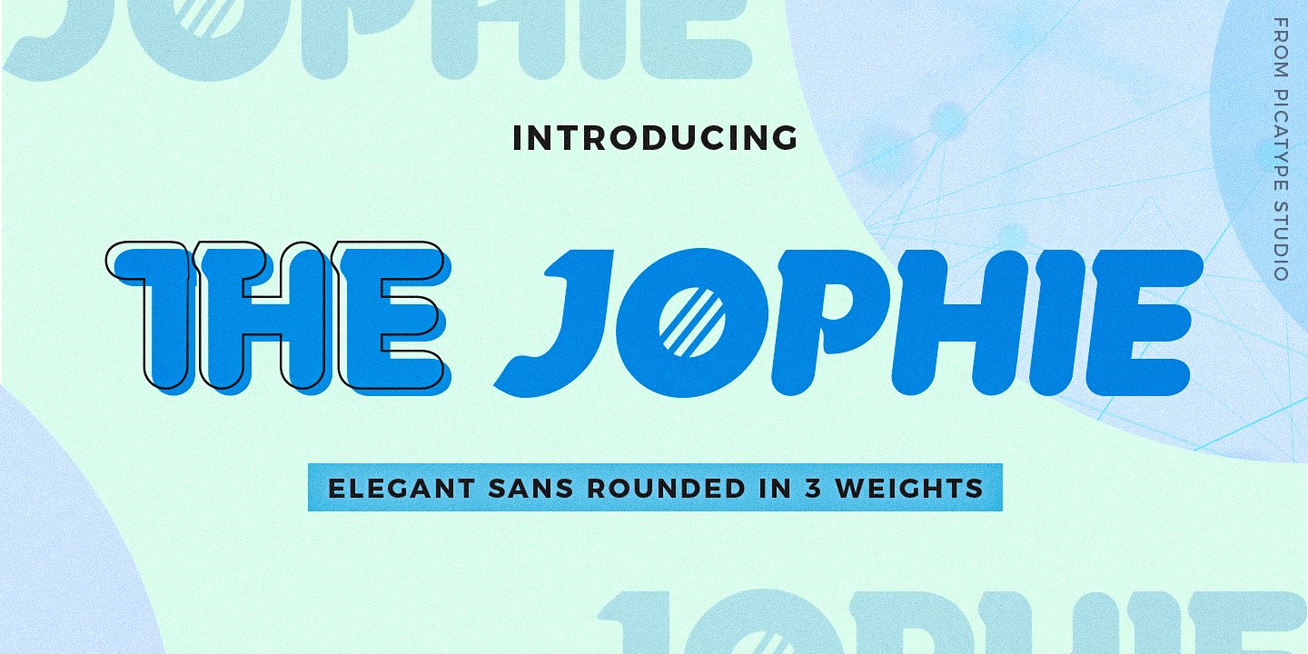 Przykład czcionki The Jophie Sans Outline